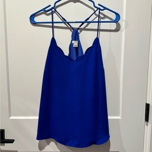 Blue Scalloped Camisole